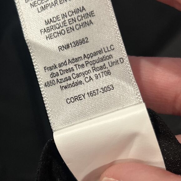 Dress the Population Corey Womens Small Chiffon Fit & Flare Cocktail Black - Picture 4 of 13